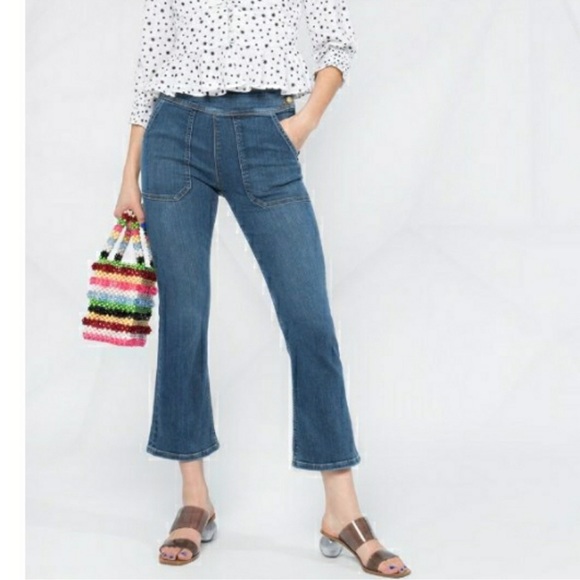 FRAME Le Francoise High Rise Cropped Flare Jeans 29 - Picture 1 of 10